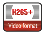 Поддержка актуального формата сжатия H265+. Помимо устранения зернистости изображения или размытия краев объектов, находящихся в движении, улучшенный алгоритм компрессии отделяет фон изображения от динамических (движущихся) объектов. Благодаря этому значительно уменьшается количество передаваемых данных и существенно экономится место на жёстком диске. Стандарт предполагает поддержку высоких разрешений вплоть до 8K UHD (8192×4320). H265+