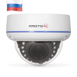 Антивандальная IP видеокамера на основе матрицы 1/2.9" SONY IMX322 CMOS и DSP HiSilicon 3516c. Оснащена вариофокальным объективом с фокусным расстоянием 2,8 - 12 мм / 9 - 22 мм на выбор. Модель имеет встроенный блок ИК подсветки для полноценной видеосъемки при любых условиях освещенности.<br>
Видеокамера поддерживает отраслевой стандарт ONVIF и возможность подключения микрофона для записи аудио.<br>
Модель представлена в металлическом корпусе со степенью защиты от влаги и пыли IP65, классом вандалоустойчивости IK10 и рабочим температурным диапазоном от -30°C до +50°C.<br>
Данная IP видеокамера <a href="http://proto-x.net/tech/element/proto-x-sdelano-v-rossii/">производится в России</a> на производственном предприятии в г. Омске.<br> Proto IP-Z4V-SH20V212IR